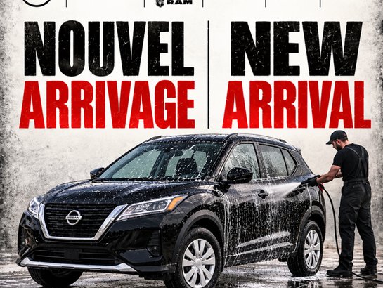 Nissan Kicks S FWD, CAMERA, BLUETOOTH, CARPLAY/ANDROID 2024 Noir
