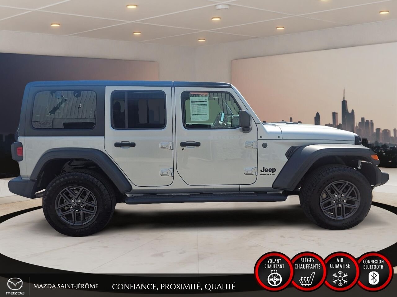 Jeep Wrangler Sport S 4 portes | 2 TOITS | AUTOMATIQUE 2024 Gris Saint-Jérôme - photo #4