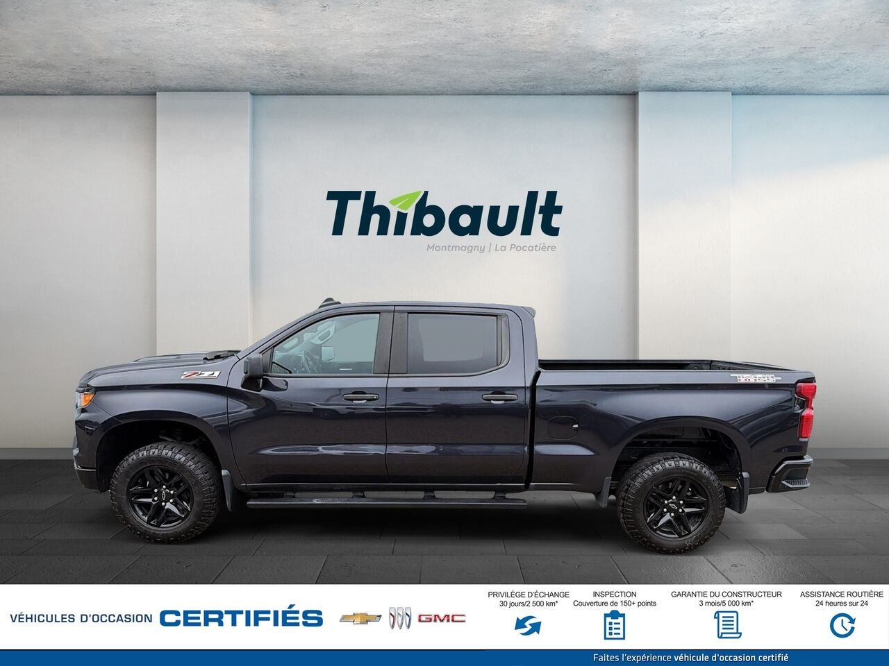 CHEVROLET SILVERADO Custom Trail Boss cabine multiplace 4RM 157 po 2022 GRIS CEND Montmagny - photo #4