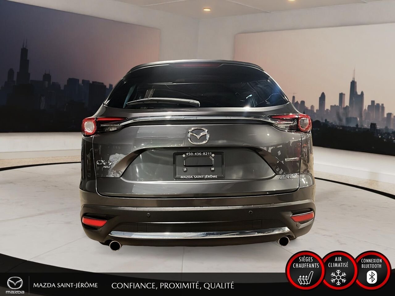 Mazda CX-9 GT | TOIT OUVRANT | CUIR | AWD | 2021 Gris Saint-Jérôme - photo #6