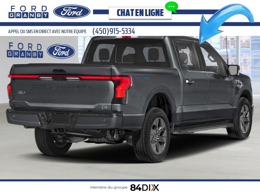 Ford F-150 Lightning LARIAT cabine SuperCrew 4RM caisse de 5,5 pi 2025 Gris carbonisé métallisé