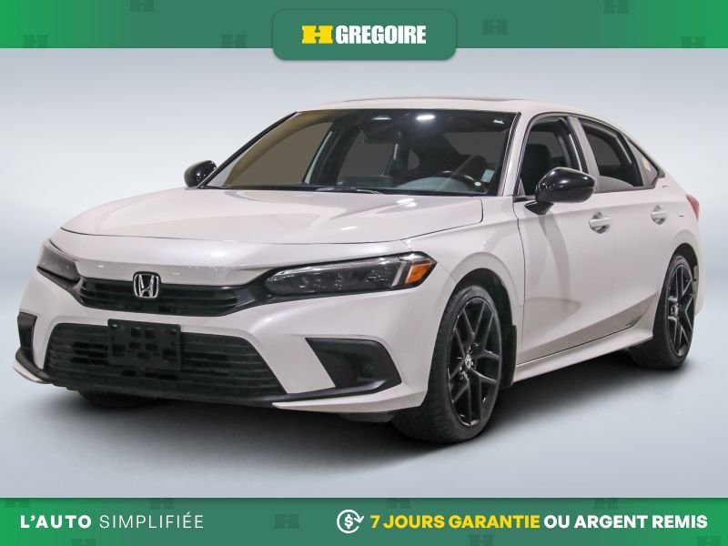 Honda Civic Sport-B AUTO AC CUIR TOIT MAGS CAM RECUL BLEUTOOTH 2023 Blanc