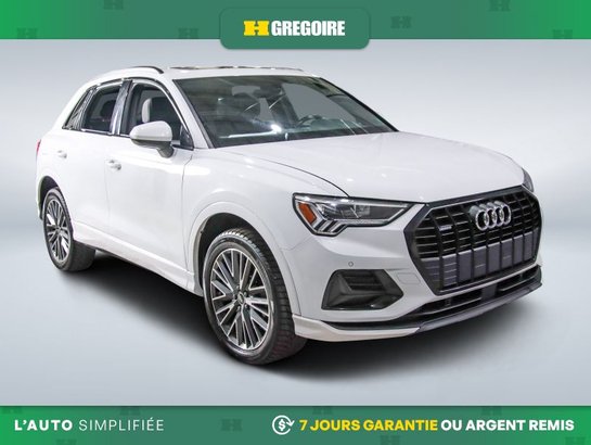 2023 Audi Q3 Komfort AWD AUTO A/C MAGS CUIR TOIT CAM RECUL BLUE White