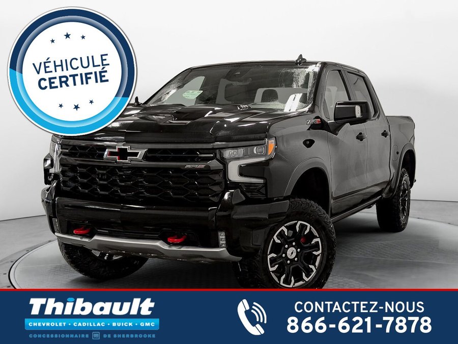 CHEVROLET Silverado 1500 ZR2 Moteur 6.2L 4WD Crew Cab Toit Ouvrant 2023 Noir