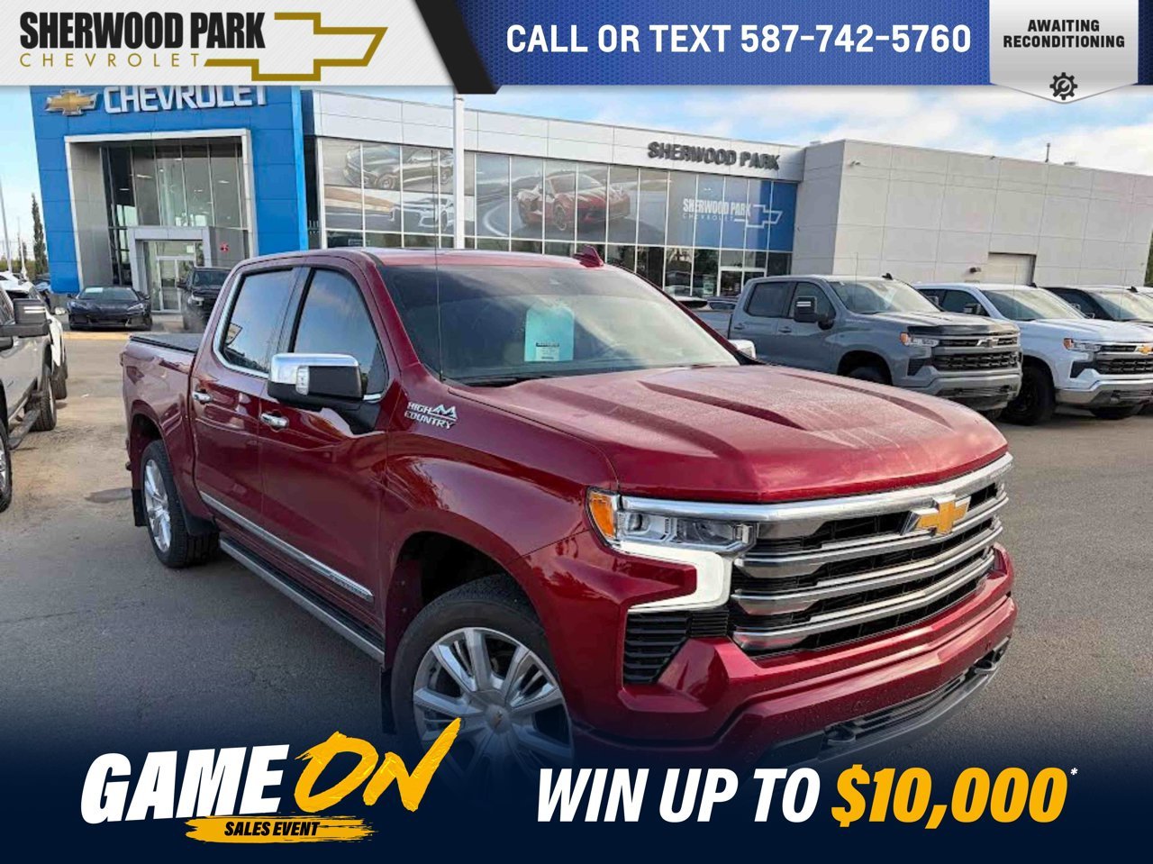 2025 Chevrolet Silverado 1500 4WD Crew Cab 147 High Country Red Sherwood Park - photo #0