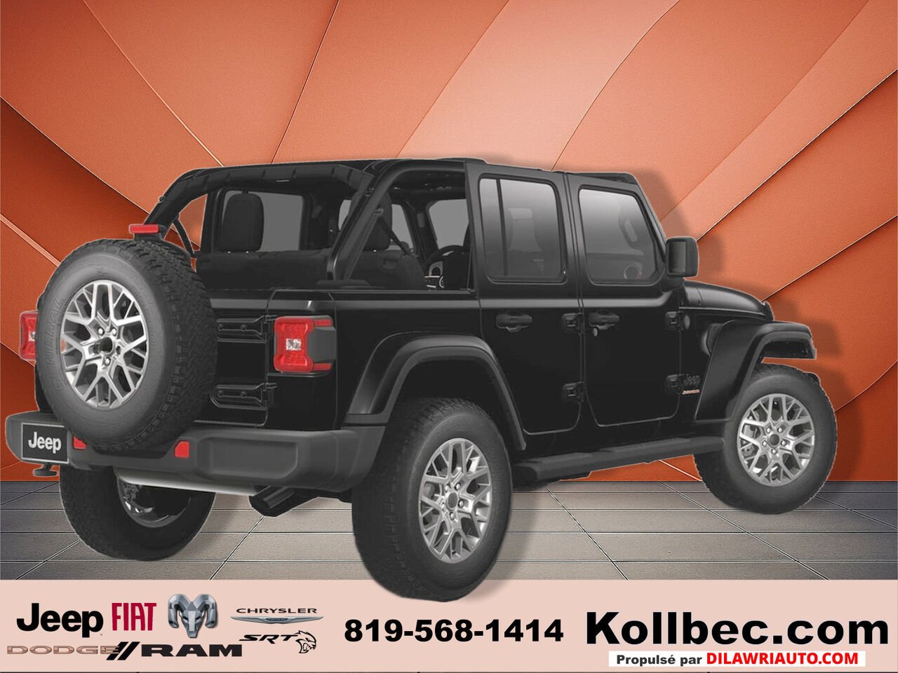 Jeep Wrangler 251260 | Sahara 4 portes 4x4 2025 Noir Gatineau - photo #5