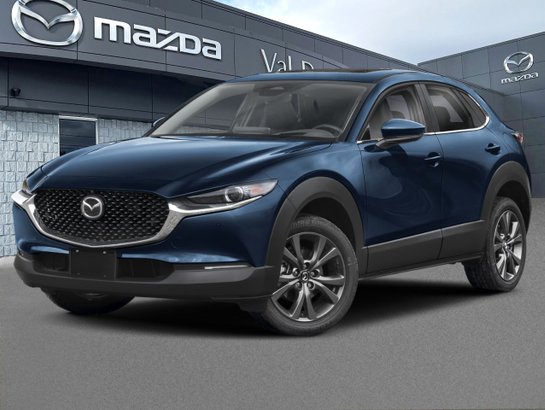2026 Mazda CX-30 GT, moteur 2,5 L, i-ACTIV AWD, roues 18 po, cuir, sièges avant ventilés, affichage tête haute, Blue