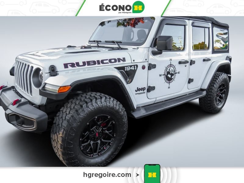 Jeep Wrangler Unlimited Rubicon AUTO A/C CUIR NAV MAGS CAM RECUL 2 TOITS 2018 Blanc