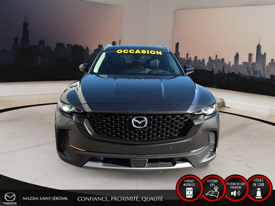 Mazda CX-50 GT TURBO | 1 PROPRIÉTAIRE | JAMAIS ACCIDENTÉ | AWD | CUIR | TOIT OUVRANT PANORAMIQUE 2024 Gris