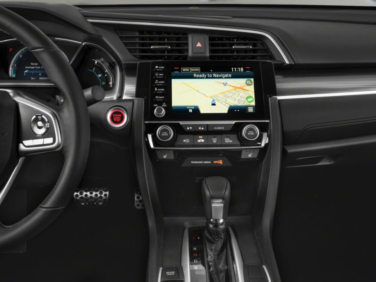 2019 Honda Civic Sedan TOURING CVT Black Mississauga - photo #7