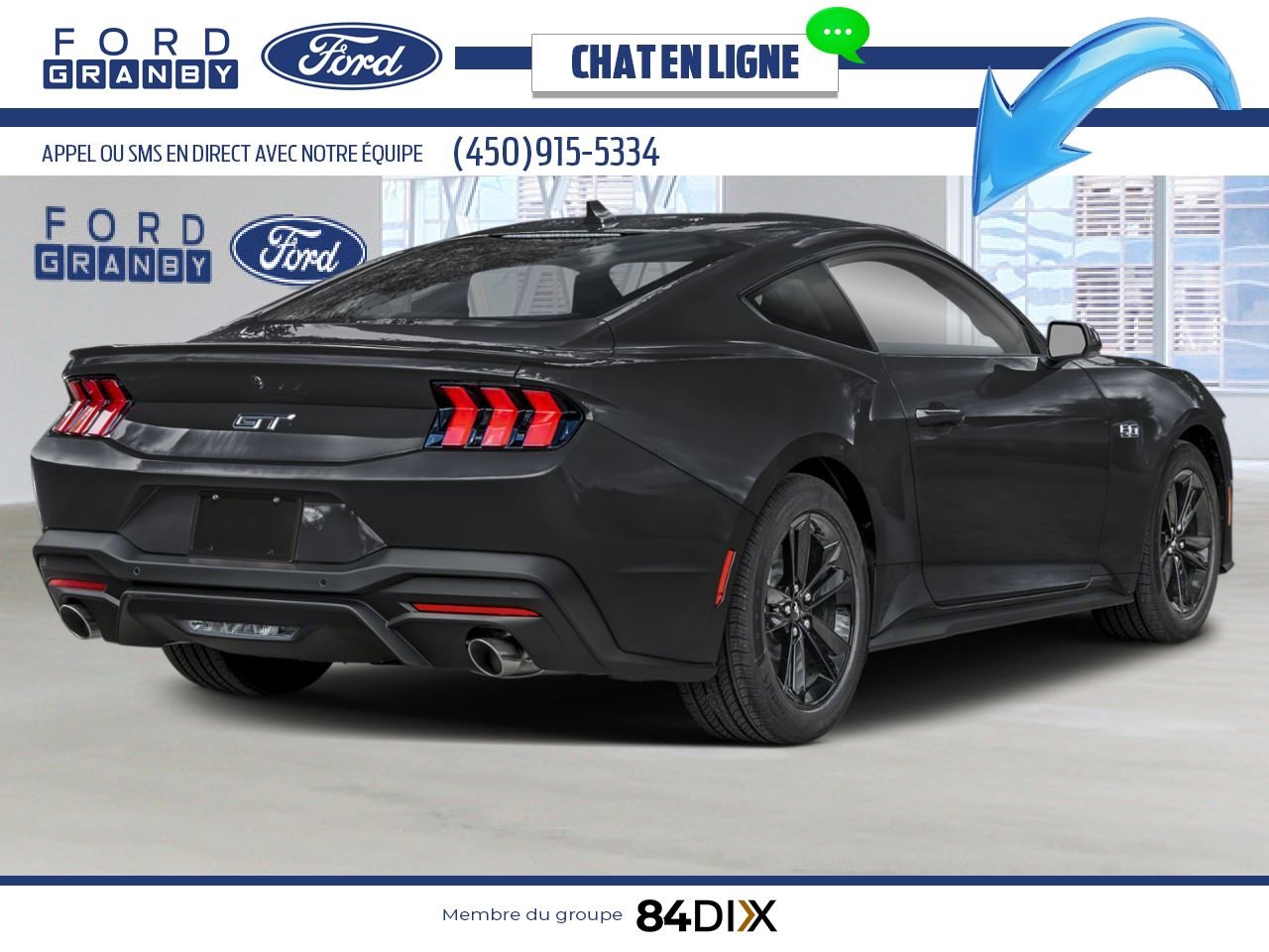 Ford Mustang 2024 Noir ombre Granby - photo #1