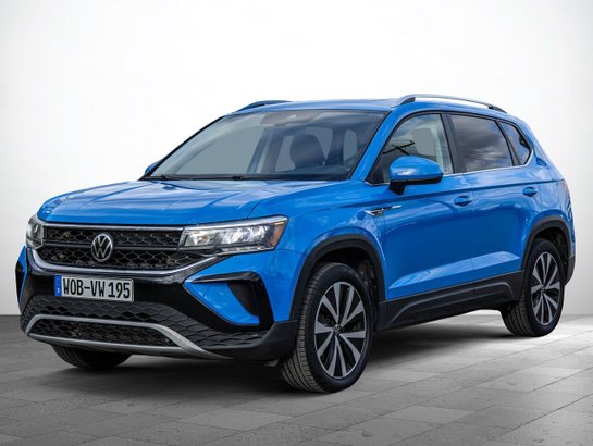 2023 Volkswagen Taos COMFORTLINE AWD CUIR TOIT GPS CAMERA MAGS ANTIVOL Blue