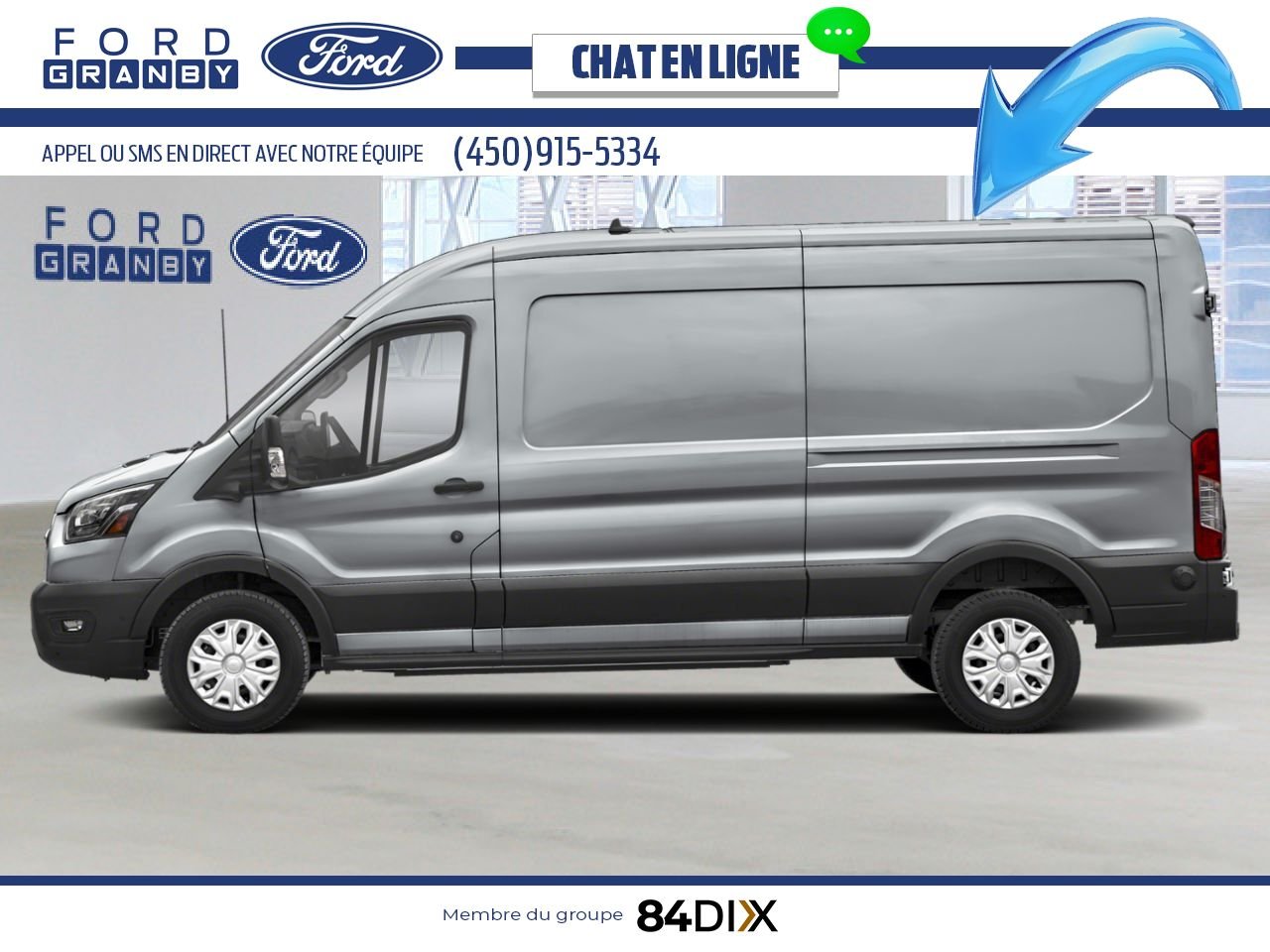 2025 Ford E-Transit Cargo Van Ingot Silver Metallic Granby - photo #2
