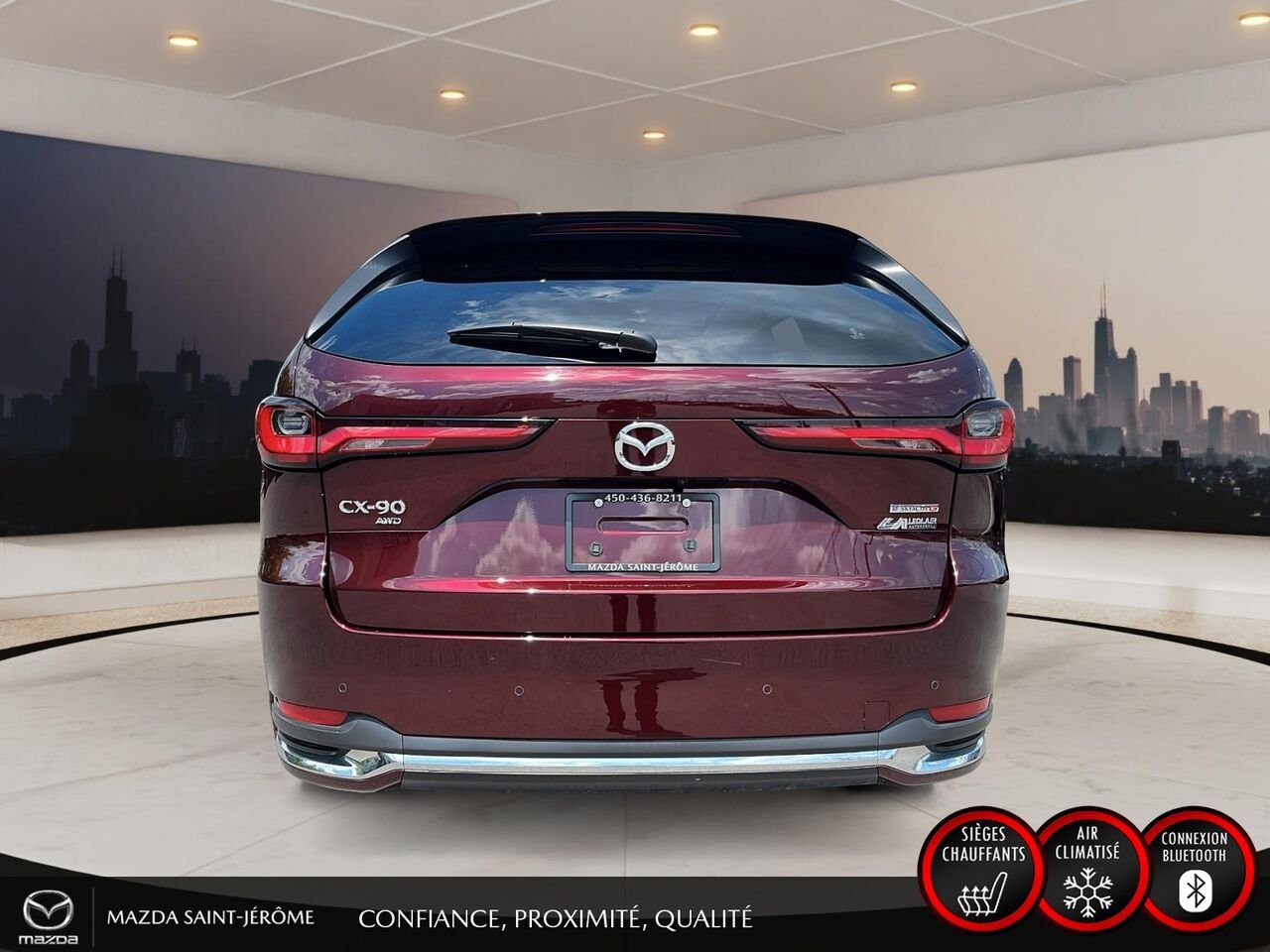 Mazda CX-90 hybride léger Signature | TOIT OUVRANT | CAMÉRA 360 | 2025 Rouge Saint-Jérôme - photo #6