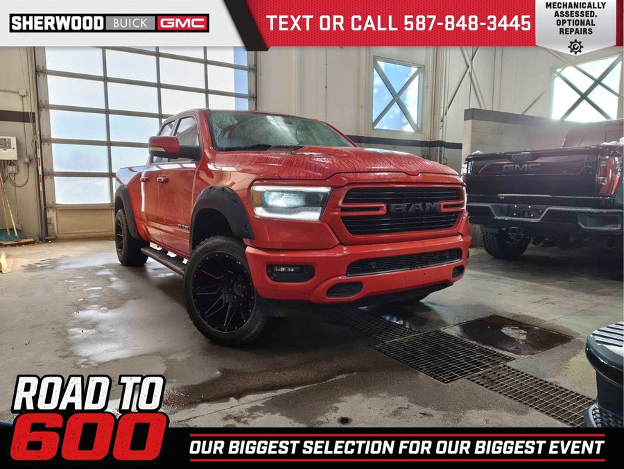 2019 Ram 1500 Sport 5.7L | Aftermarket Fender Flares/20in Wheels/33in Tires Red