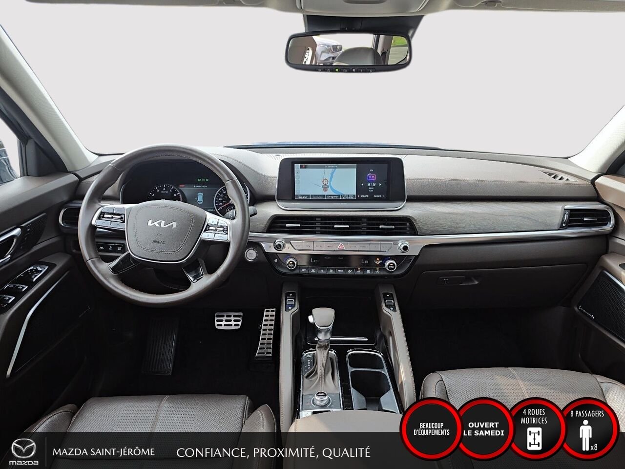 Kia Telluride SX | CUIR BRUN | 8 PASSAGERS | TOIT OUVRANT | 2022 Noir Saint-Jérôme - photo #23