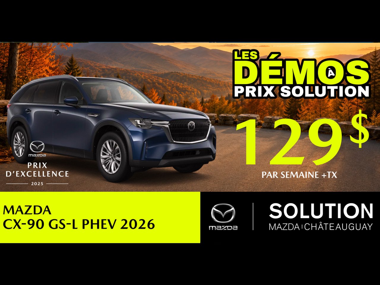 2026 MAZDA CX-90 PHEV GS-L TI Deep Crystal Blue Mica Châteauguay - photo #0
