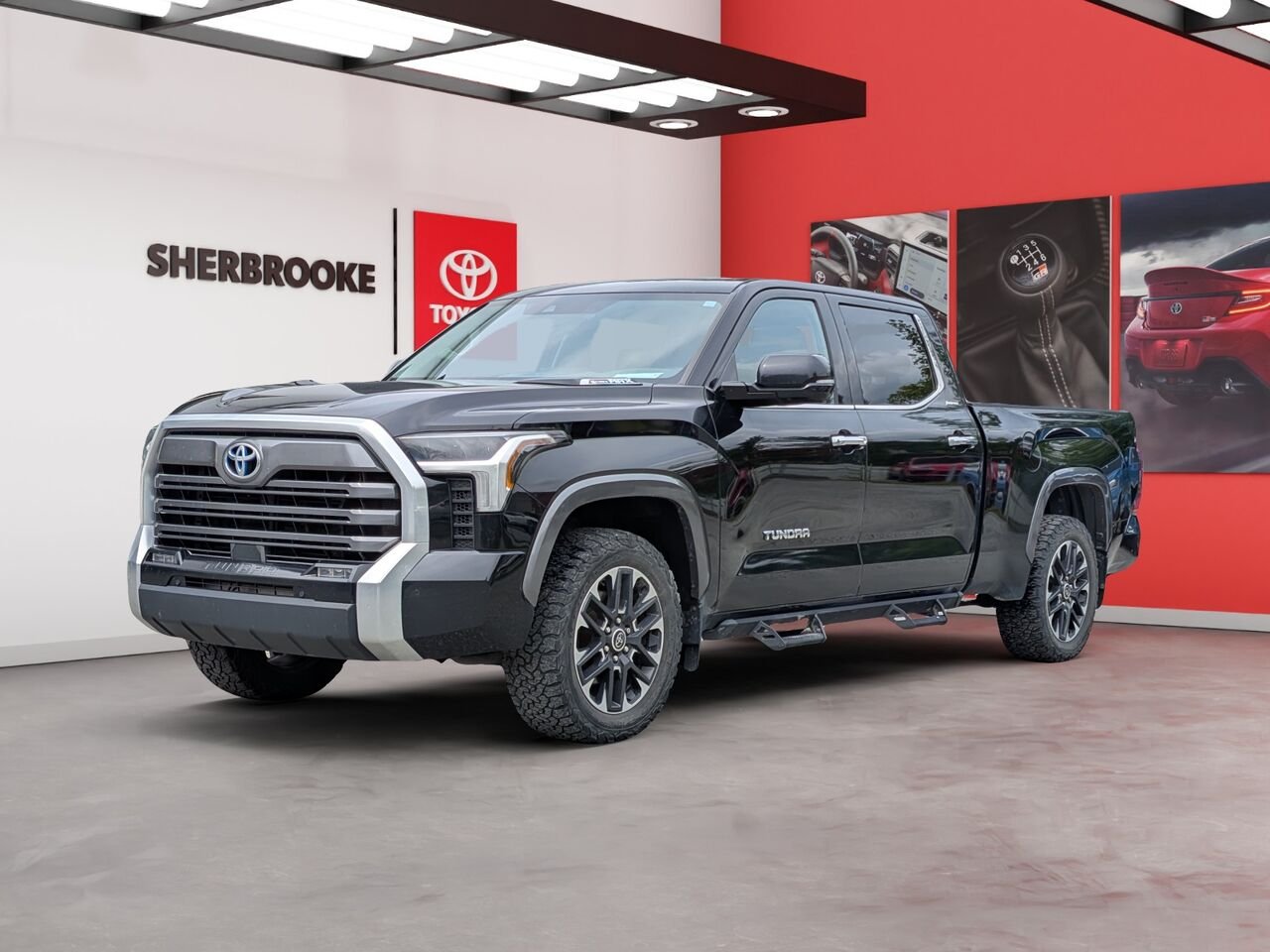 Toyota Tundra hybride LIMITED/AWD/SIÈGES CHAUFFANTS ET VENTILLÉS/TOIT OUVRANT PANORAMIQUE/VOLANT CHAUFFANT/BLUETOOTH/AC 2023 Noir Sherbrooke - photo #0