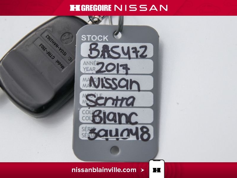 Nissan Sentra BR5472 | SV AUTO A/C GR ELECTRIQUE CAM RECUL BANC CHAUFFANT 2017 Blanc Laval - photo #30
