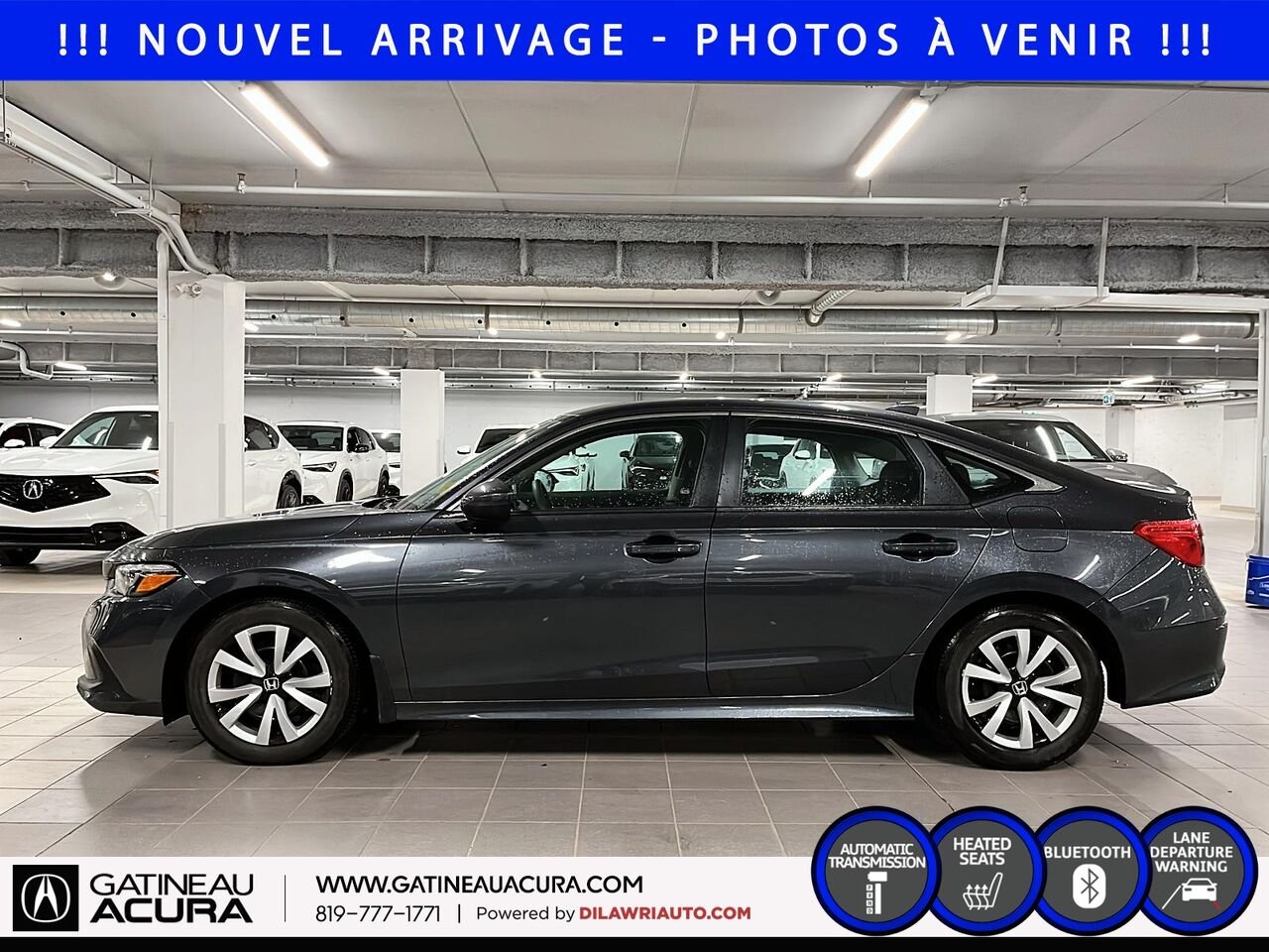 Honda Civic LX 2024 Gris Gatineau - photo #7