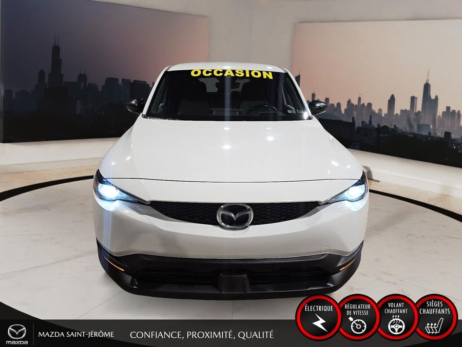 Mazda MX-30 GS | 100 % ÉLECTRIQUE | MAGS | VOLANT CHAUFFANT | NAVIGATION | TÊTE HAUTE 2022 Blanc
