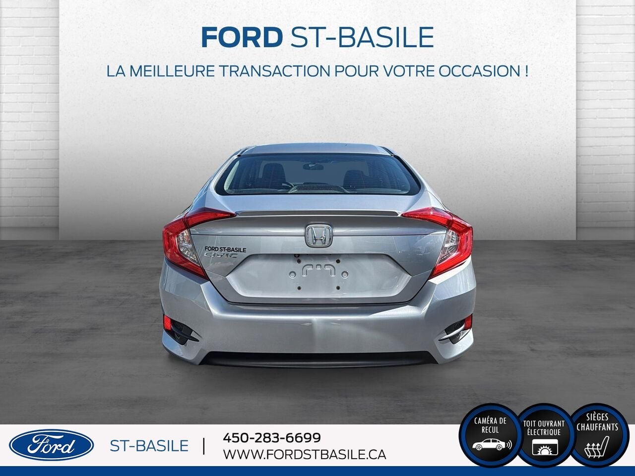 HONDA CIVIC 2018 Argent Saint-Basile-le-Grand - photo #6