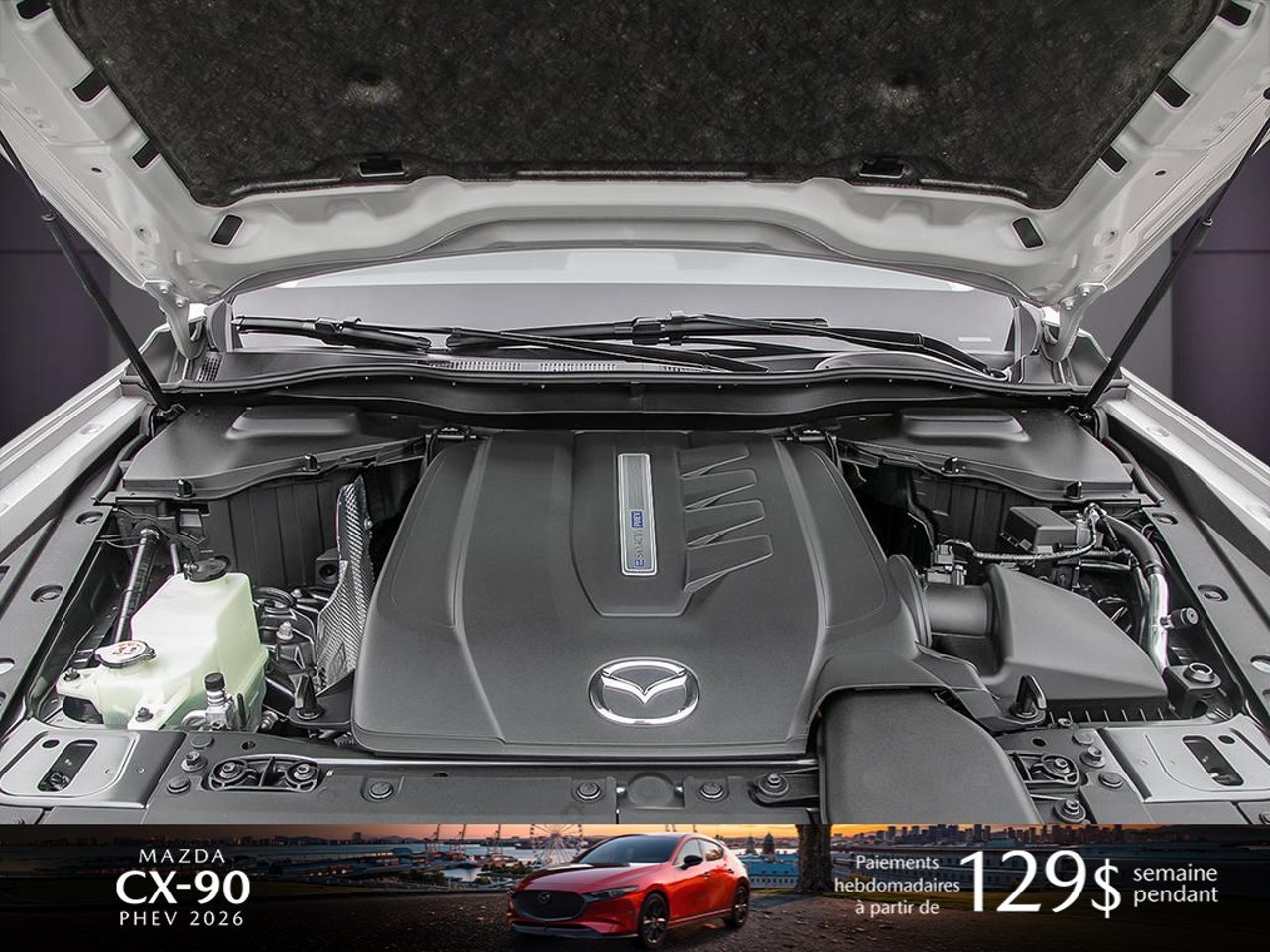 Mazda CX-90 hybride rechargeable JM3KKCHA5T1399561 2026 Blanc rhodium métallisé Mirabel - photo #5