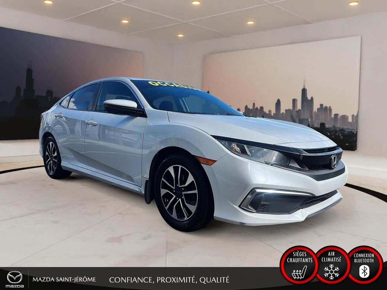 Honda Civic Berline 2020 Blanc Ste-Agathe des Monts - photo #3