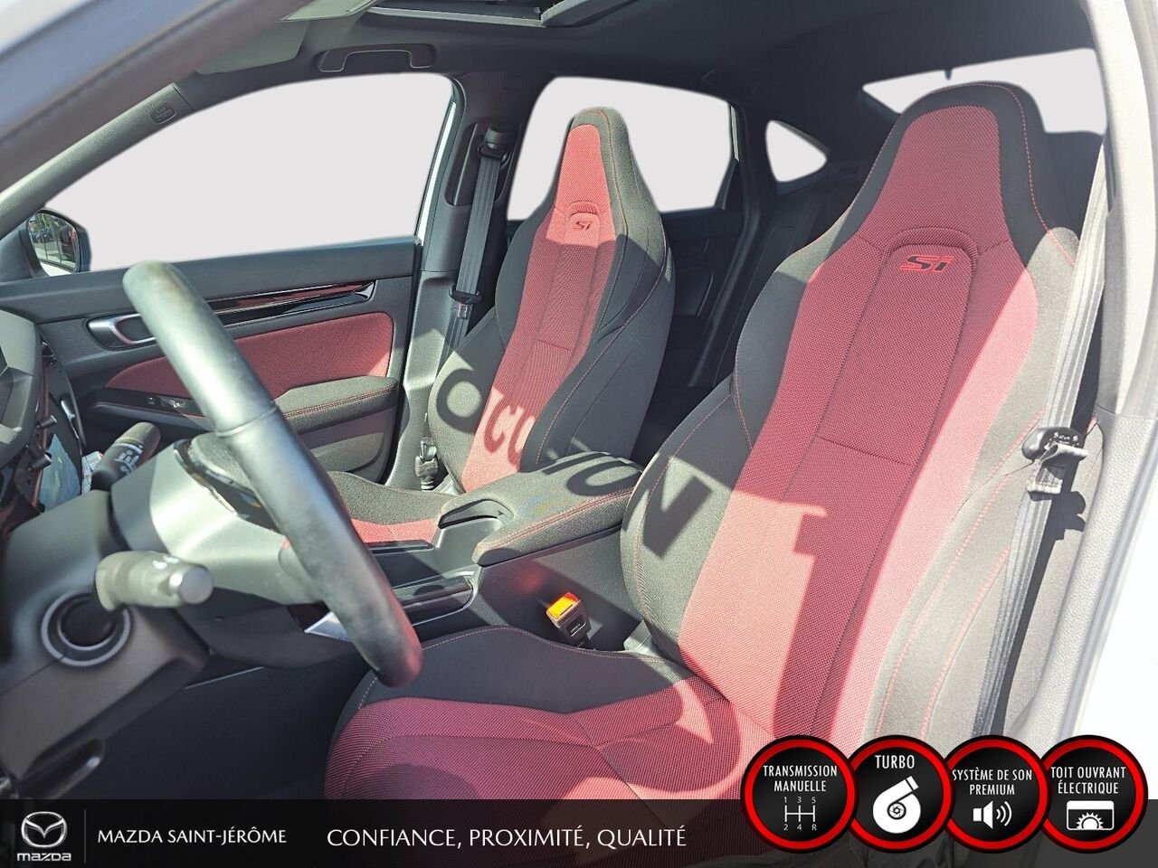 2023 Honda Civic Si berline Manuelle | 1 PROPRIÉTAIRE | TOIT OUVRANT White Saint-Jérôme - photo #16