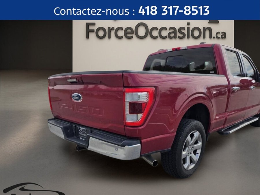 Ford F-150 LARIAT cabine SUPERCREW 4x4 caisse de 6,5 pi - CUIR - V8 - TOIT PANO - SIÈGES VENTILÉS - 2022 Rouge