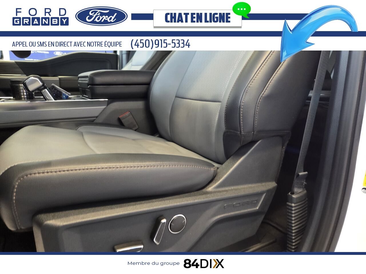 2025 Ford F-150 LIGHTNING LARIAT, CUIR, TOIT White Granby - photo #18
