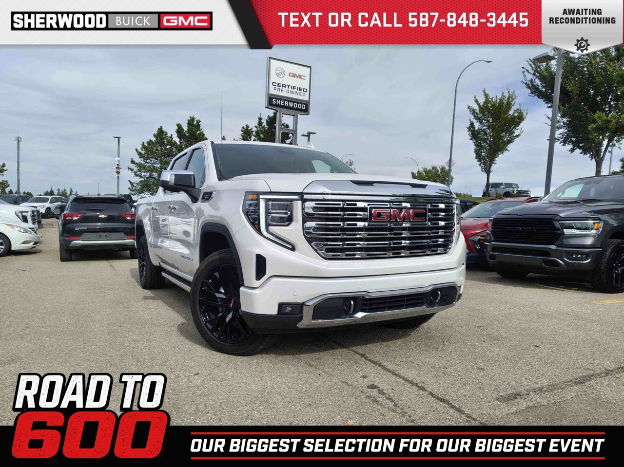2025 GMC Sierra 1500 4WD Crew Cab 147 Denali White Sherwood Park - photo #0