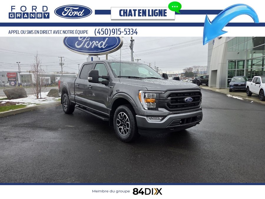 Ford F-150 XLT SuperCrew 4RM caisse de 6,5 pi, V8 5.0L, SPORT 2023 Gris