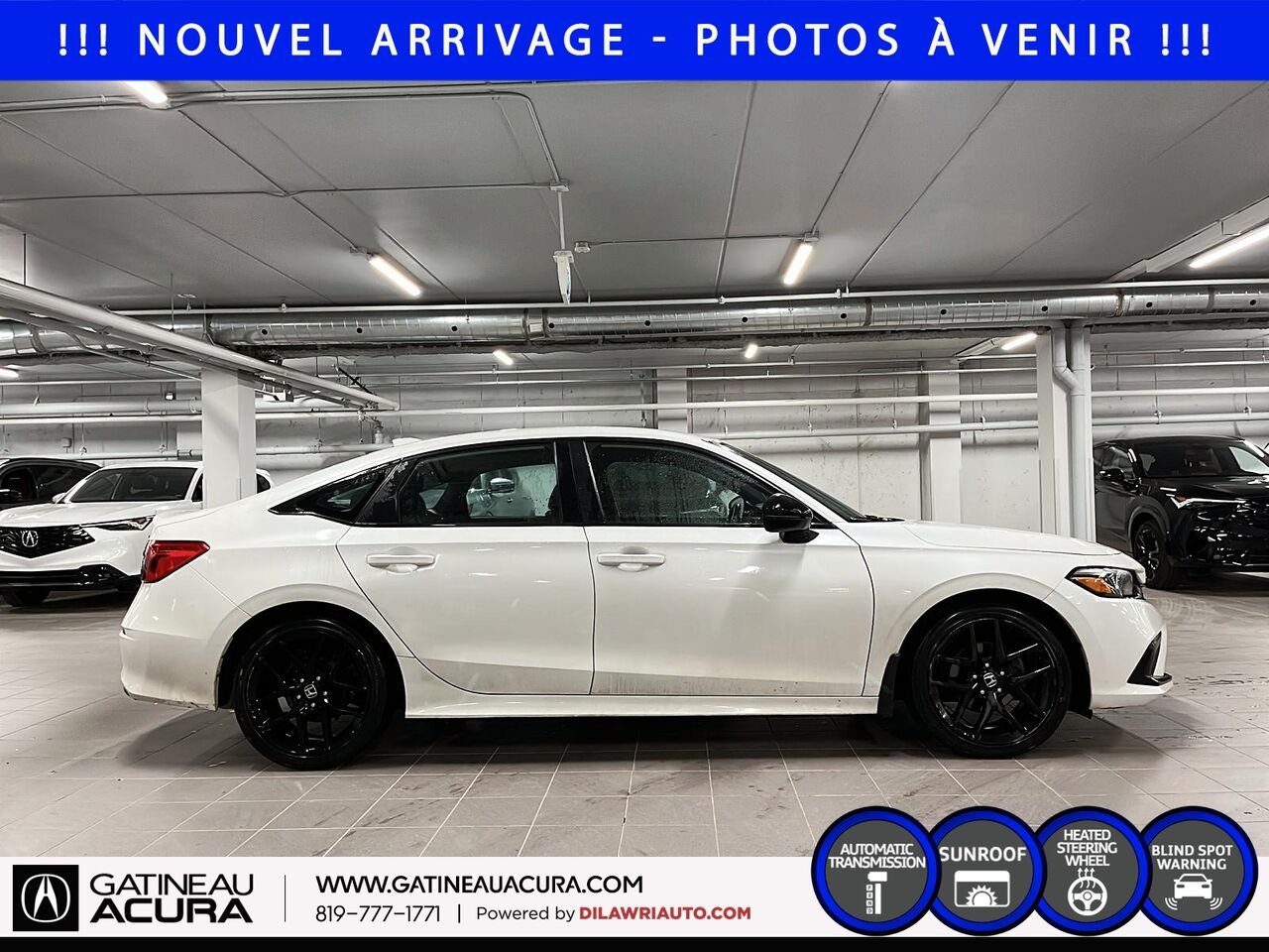 Honda Civic Sport 2024 Blanc Gatineau - photo #3