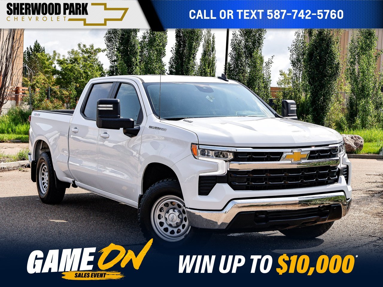 2025 Chevrolet Silverado 1500 4WD Crew Cab 147 LT White Sherwood Park - photo #0
