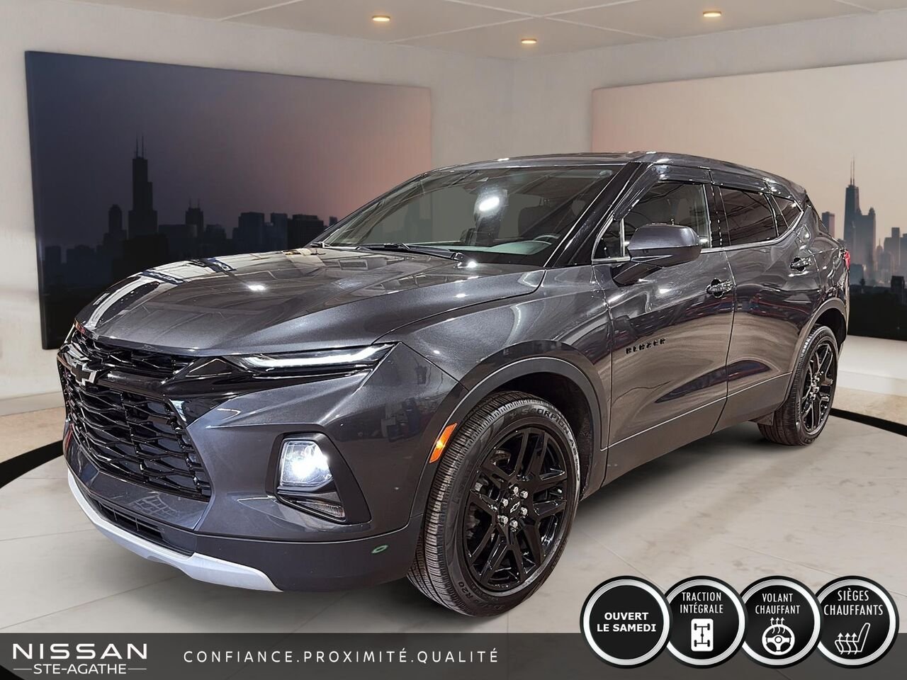 Chevrolet Blazer LT | TRACTION INTÉGRALE | JAMAIS ACCIDENTÉ | UN SEUL PROPRIÉTAIRE | APPLE CARPLAY | AUTOMATIQUE 2021 Gris Saint-Jérôme - photo #0