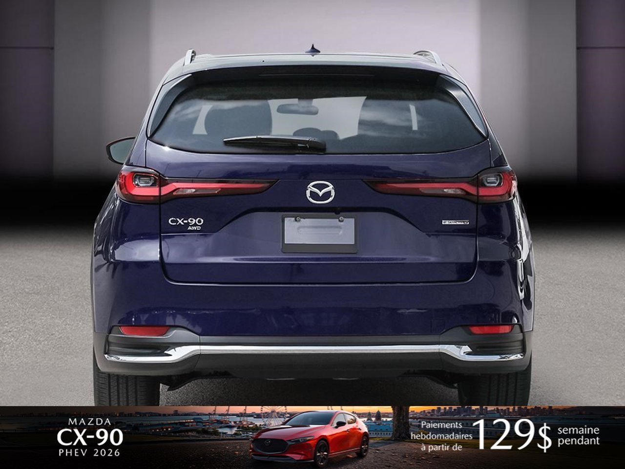 Mazda CX-90 hybride rechargeable JM3KKDHA3T1386247 2026 Bleu cristal foncé mica Mirabel - photo #4