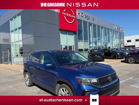 2022 Volkswagen Taos Comfortline AWD TOIT PANORAMIQUE SIEGES CHAUFFANTS Blue