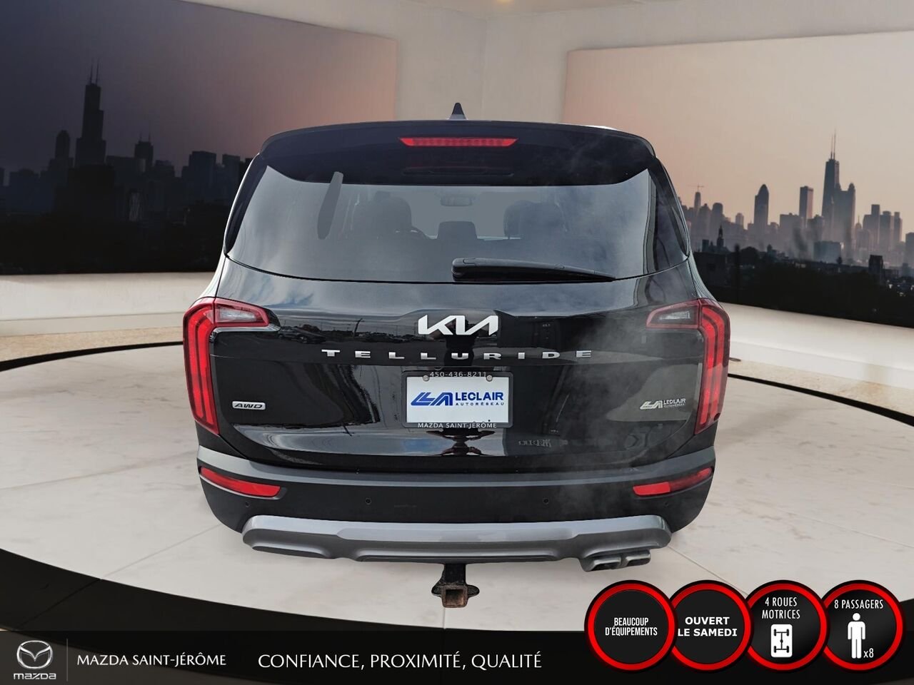 Kia Telluride SX | CUIR BRUN | 8 PASSAGERS | TOIT OUVRANT | 2022 Noir Saint-Jérôme - photo #6
