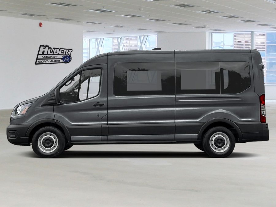 Ford Transit tourisme T-350 XLT TI toit moyen 148 po 2027 Gris carbonisé métallisé