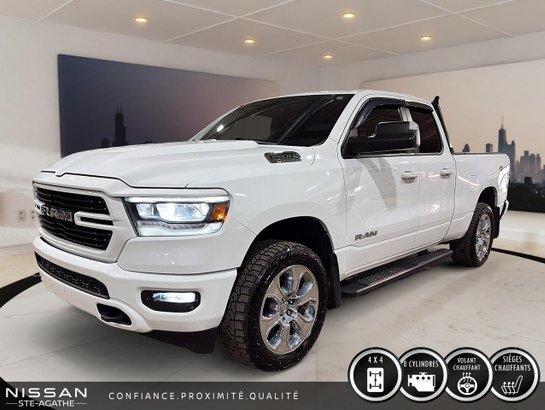 2020 Ram 1500 BIG HORN QUAD CAB 4X4 | V8 HEMI ETORQUE | APPLE CARPLAY | ATTELAGE DE REMORQUAGE White
