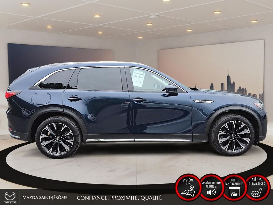 2025 Mazda CX-90 hybride rechargeable GT hybride rechargeable | 16 136 KM | CUIR BLANC NAPPA | TOIT OUVRANT | BOSE | AWD Blue