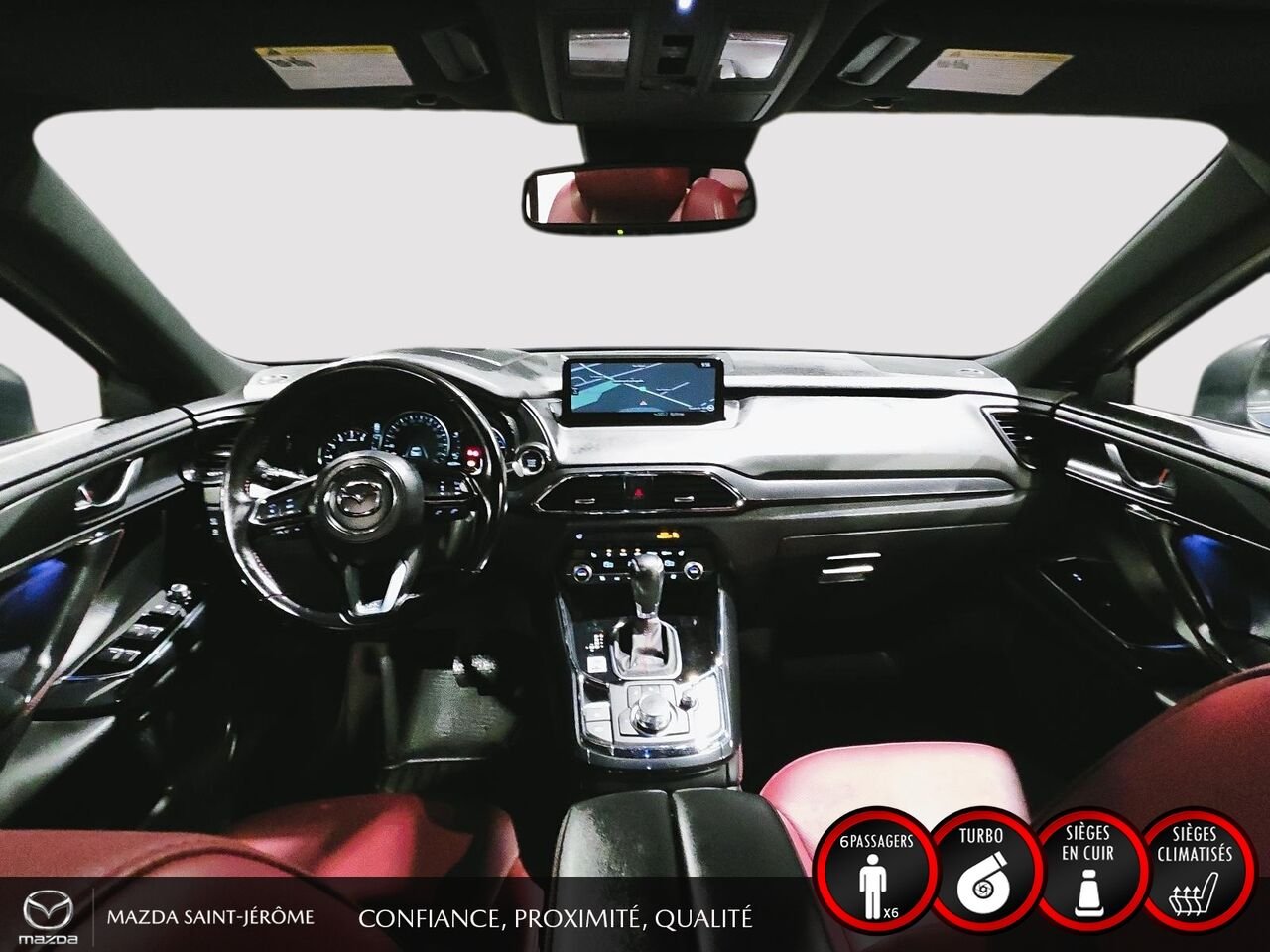 2022 Mazda CX-9 Édition Kuro | 1 PROPRIÉTAIRE | JAMAIS ACCIDENTÉ | CUIR ROUGE | TOIT OUVRANT | AWD Grey Saint-Jérôme - photo #23