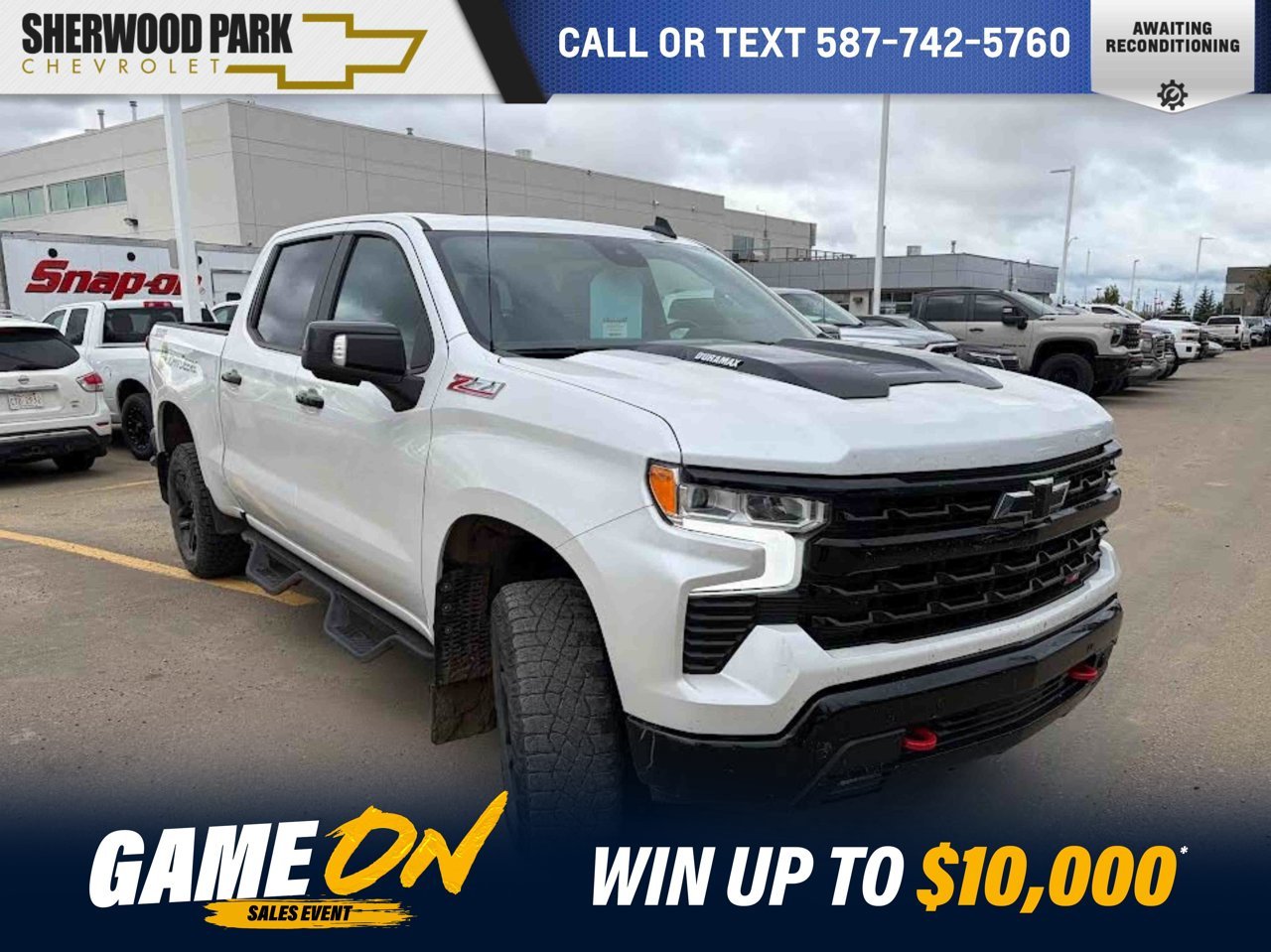 2024 Chevrolet Silverado 1500 4WD Crew Cab 147 LT Trail Boss White Sherwood Park - photo #0