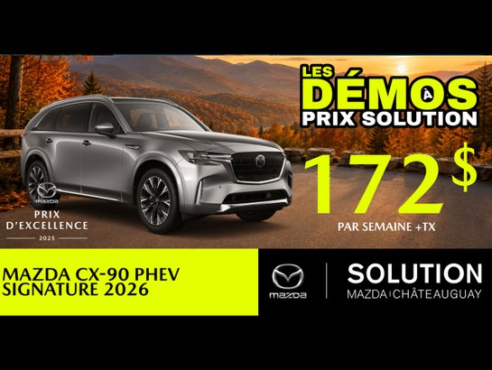 MAZDA CX-90 hybride rechargeable Signature TI 2026 Gris mécanique métallisé