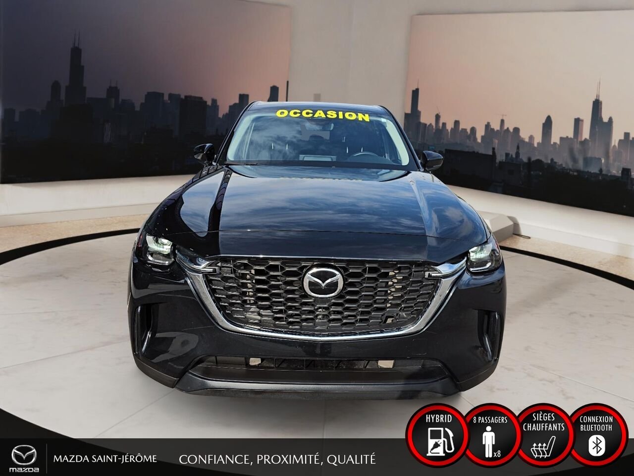 2024 Mazda CX-90 hybride rechargeable GS | 1 PROPRIÉTAIRE | JAMAIS ACCIDENTÉ | HYBRIDE RECHARGEABLE | AWD | DÉMARREUR À DISTANCE Black Saint-Jérôme - photo #2