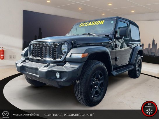 2024 Jeep Wrangler Sport 2 PORTES | TOIT SOUPLE | 4x4 | AUTOMATIQUE | V6 Black