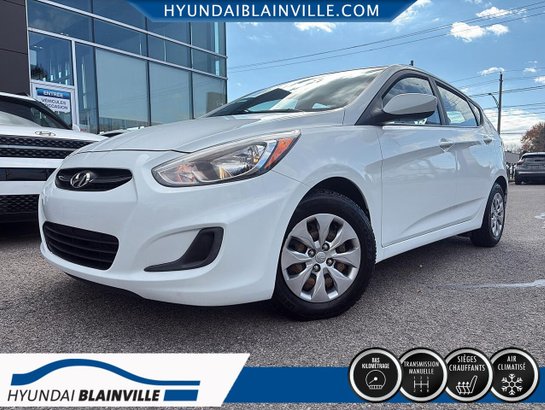 2017 Hyundai Accent Voiture à hayon, 5 portes, boîte manuelle GL White