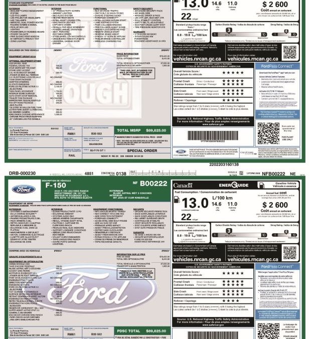 Ford F-150 King Ranch SuperCrew 4X4 2022 Blanc