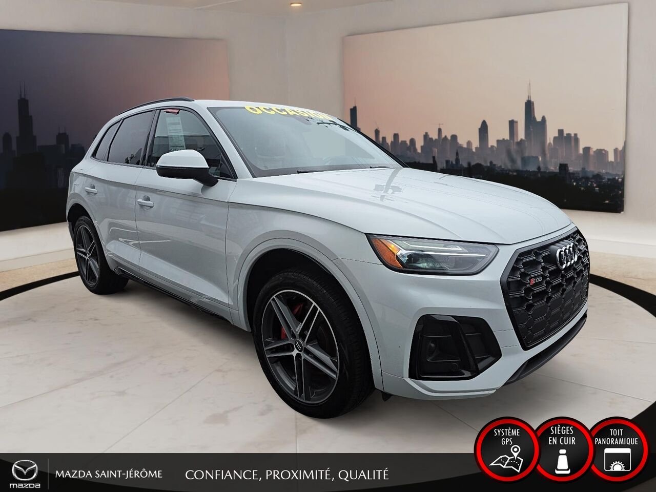 2022 Audi SQ5 Progressiv 3.0 TFSI quattro | CUIR ROUGE | TOIT PANO | White Saint-Jérôme - photo #3